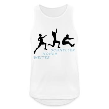 Weitsprung 12 2017 2c 02 - Männer Tank Top atmungsaktiv - Weiß - Vorne - Nick (188cm)