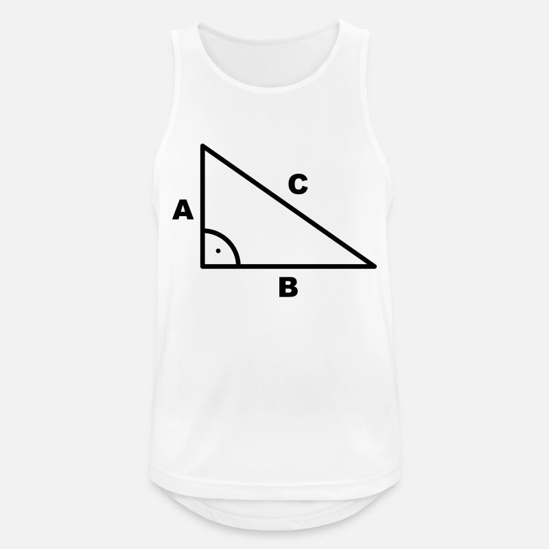Math symbol - triangle - right angle - Men's Breathable Tank Top - white