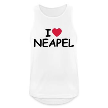 I love Naples - Men's Breathable Tank Top - white - Front - Nick (188cm)
