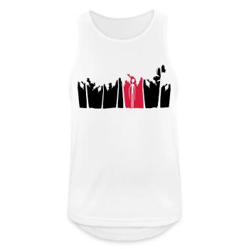palms holiday island black alien man long arm - Men's Breathable Tank Top - white - Front - Nick (188cm)