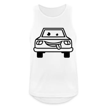 Cartoon Car - Débardeur respirant Homme - blanc - Devant - Nick (188cm)