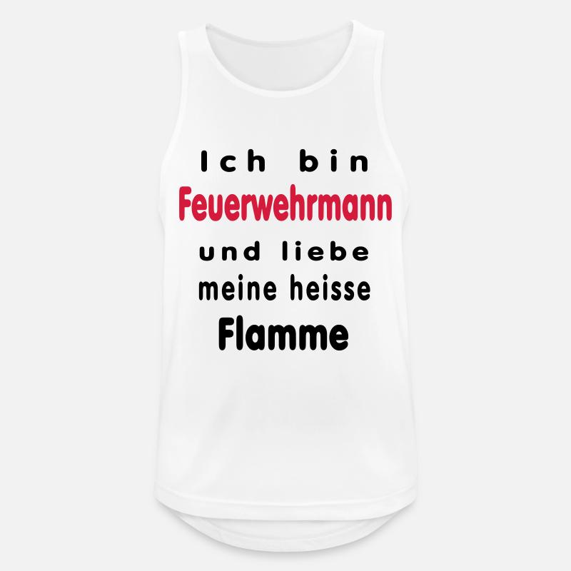 Ich bin Feuerwehrmann... - Männer Tank Top atmungsaktiv - Weiß