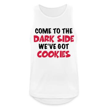 Come to the dark side-we've got cookies - Débardeur respirant Homme - blanc - Devant - Nick (188cm)