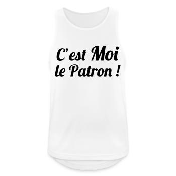 c'est MOI le Patron ! - Männer Tank Top atmungsaktiv - Weiß - Vorne - Nick (188cm)