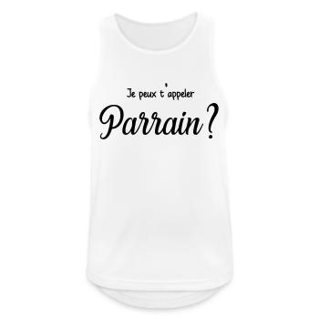 Ich kann Sie als Sponsor anrufen - Männer Tank Top atmungsaktiv - Weiß - Vorne - Nick (188cm)
