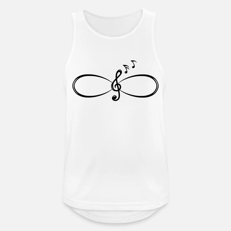 Clef Treble Clef Infinity Symbol - Débardeur respirant Homme - blanc