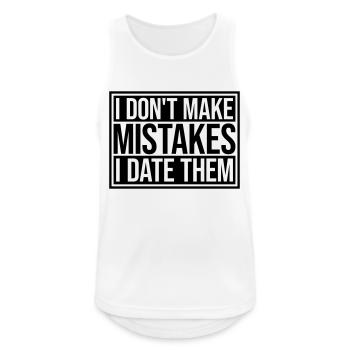 Date Mistakes Quote Logo - Men's Breathable Tank Top - white - Front - Nick (188cm)