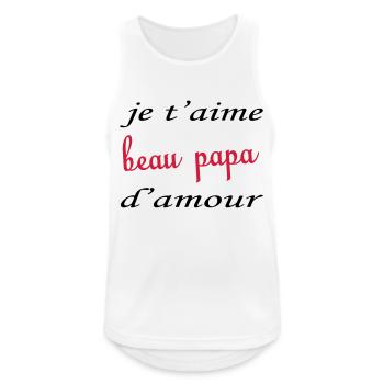 I love you beautiful daddy of love - Men's Breathable Tank Top - white - Front - Nick (188cm)