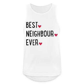 Bester Nachbar - Männer Tank Top atmungsaktiv - Weiß - Vorne - Nick (188cm)