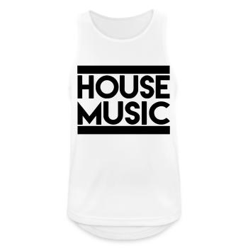 House Music - Männer Tank Top atmungsaktiv - Weiß - Vorne - Nick (188cm)