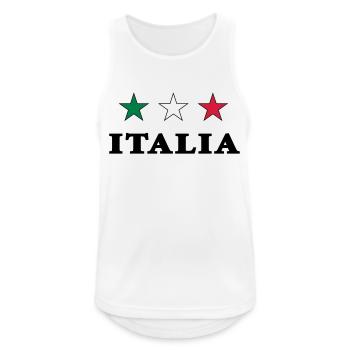 Italia - Italien mit 3 Sternen Gruen Weiss Rot - Männer Tank Top atmungsaktiv - Weiß - Vorne - Nick (188cm)