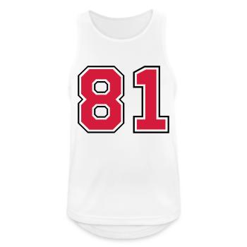 81__f2 - Männer Tank Top atmungsaktiv - Weiß - Vorne - Nick (188cm)
