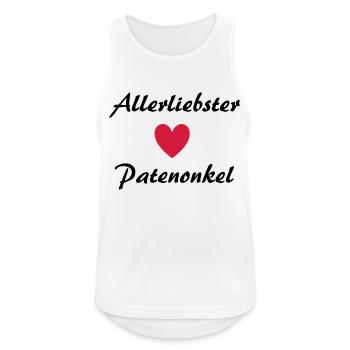 Allerliebster Patenonkel - Männer Tank Top atmungsaktiv - Weiß - Vorne - Nick (188cm)