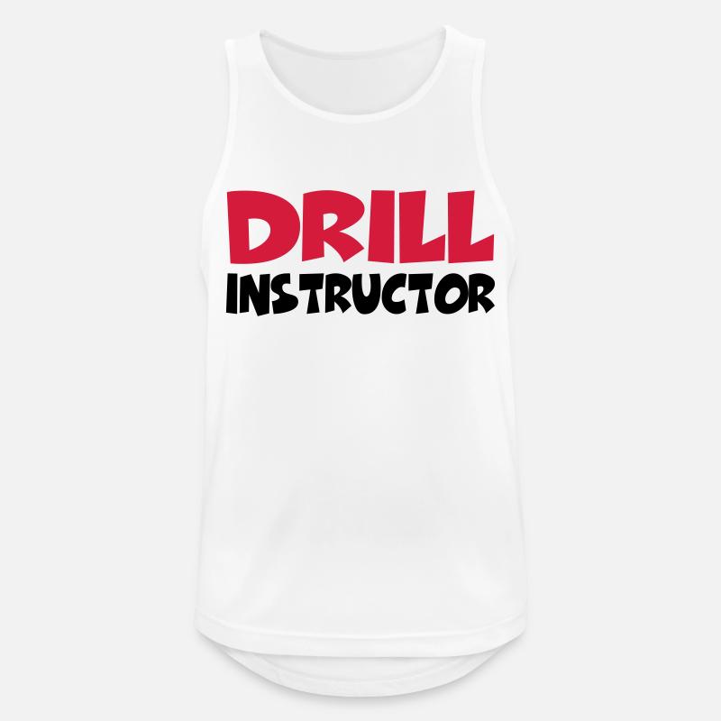 Drill Instructor - Männer Tank Top atmungsaktiv - Weiß
