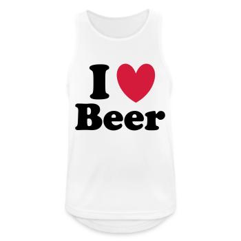 Beer - Männer Tank Top atmungsaktiv - Weiß - Vorne - Nick (188cm)