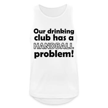 handball problem - Männer Tank Top atmungsaktiv - Weiß - Vorne - Nick (188cm)