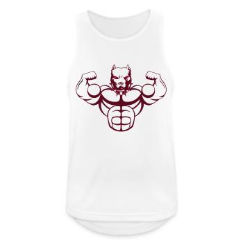 strong dog_02 - Männer Tank Top atmungsaktiv - Weiß - Vorne - Nick (188cm)