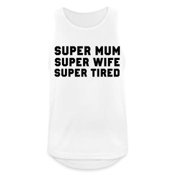 Super Mum - Men's Breathable Tank Top - white - Front - Nick (188cm)