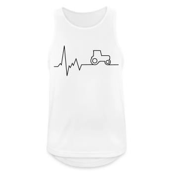 Remorqueur Heartbeat - Débardeur respirant Homme - blanc - Devant - Nick (188cm)