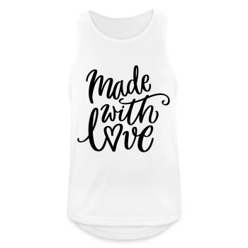 (anpassbare Farbe) - Männer Tank Top atmungsaktiv - Weiß - Vorne - Nick (188cm)
