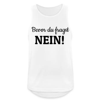 Bevor du fragst - Männer Tank Top atmungsaktiv - Weiß - Vorne - Nick (188cm)