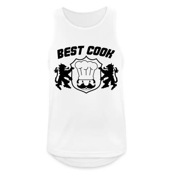 Meilleur cuisinier - Débardeur respirant Homme - blanc - Devant - Nick (188cm)
