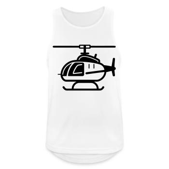 Hubschrauber - Männer Tank Top atmungsaktiv - Weiß - Vorne - Nick (188cm)