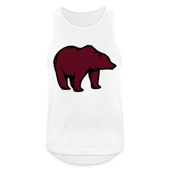 bär - Männer Tank Top atmungsaktiv - Weiß - Vorne - Nick (188cm)