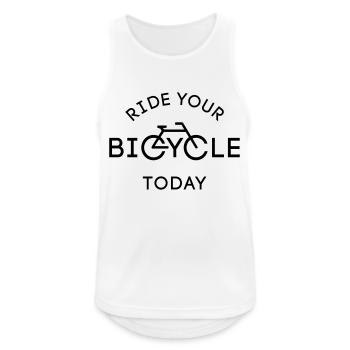 Bicycle Fahrrad Radfahrer - Männer Tank Top atmungsaktiv - Weiß - Vorne - Nick (188cm)