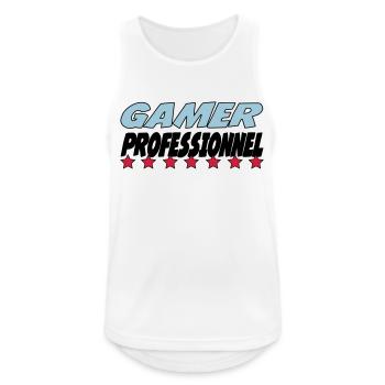GAMER PROFESSIONNEL - Débardeur respirant Homme - blanc - Devant - Nick (188cm)