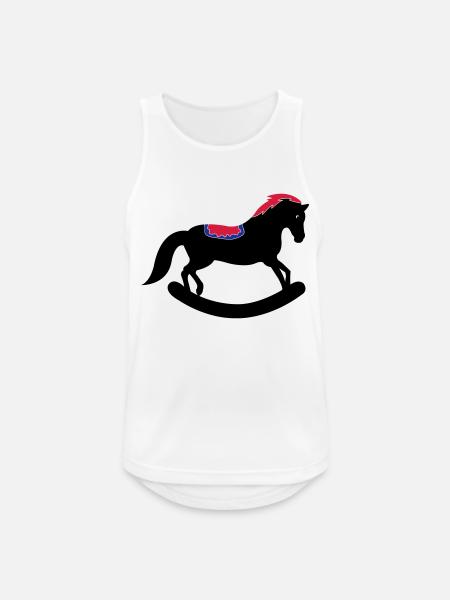 Cheval à bascule - Débardeur respirant Homme - blanc