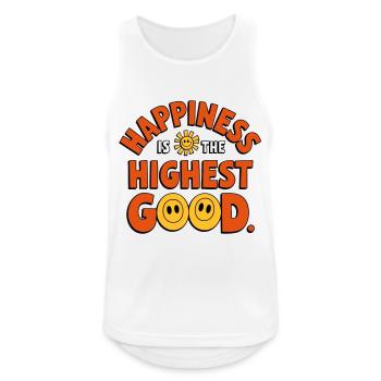 Happiness Is the Highest Good - Men's Breathable Tank Top - white - Front - Nick (188cm)