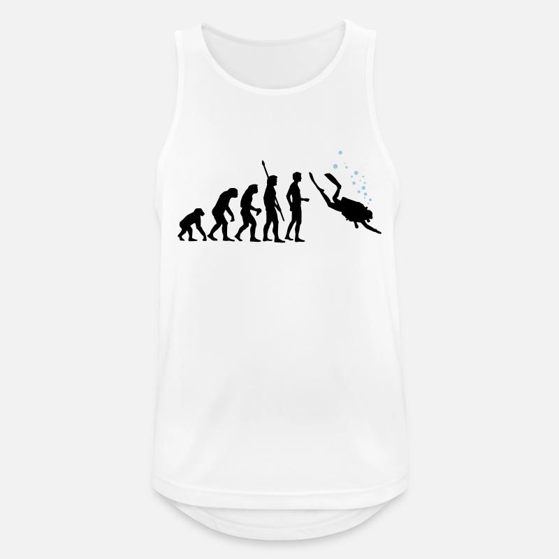 evolution_taucher_c_2c - Männer Tank Top atmungsaktiv - Weiß