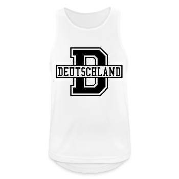Allemagne D College Style - Débardeur respirant Homme - blanc - Devant - Nick (188cm)