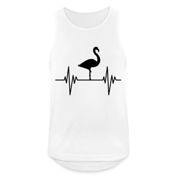 Flamingo Pulse - Männer Tank Top atmungsaktiv - Weiß - Vorne - Nick (188cm)