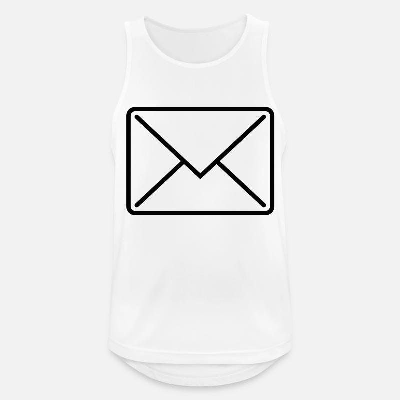 briefumschlag_icon1 - Débardeur respirant Homme - blanc