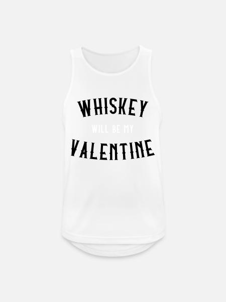 Whiskey Will Be My Valentine - Men's Breathable Tank Top - white