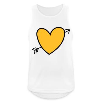 Heart - Männer Tank Top atmungsaktiv - Weiß - Vorne - Nick (188cm)
