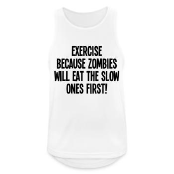 Exercise because zombies - Men's Breathable Tank Top - white - Front - Nick (188cm)