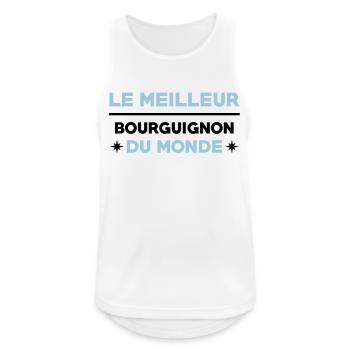 Bourgogne / Bourguignon / Bourguignonne / Région - Débardeur respirant Homme - blanc - Devant - Nick (188cm)