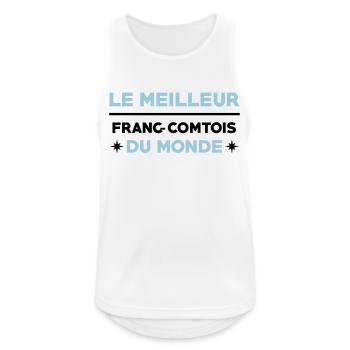 Franche-comté / Franc-Comtois / Franc-Comtoise - Débardeur respirant Homme - blanc - Devant - Nick (188cm)