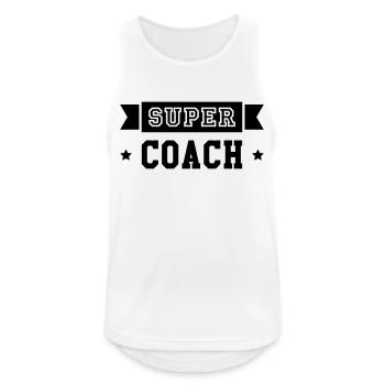 Coach Coachin Coaching Trainer Sport Team - Männer Tank Top atmungsaktiv - Weiß - Vorne - Nick (188cm)