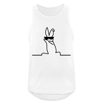 cool lapin - Débardeur respirant Homme - blanc - Devant - Nick (188cm)