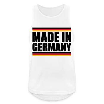 Made in Germany - Men's Breathable Tank Top - white - Front - Nick (188cm)