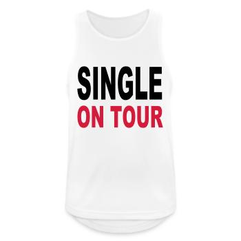 Single - Männer Tank Top atmungsaktiv - Weiß - Vorne - Nick (188cm)