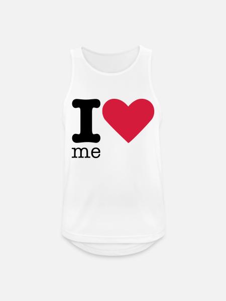 I Love Me - Men's Breathable Tank Top - white