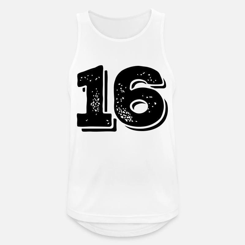 16 Nexa - Männer Tank Top atmungsaktiv - Weiß
