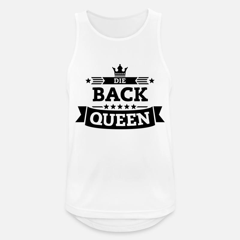 Die Back-Queen - Männer Tank Top atmungsaktiv - Weiß