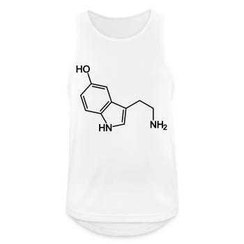 Serotonin Molekül - Männer Tank Top atmungsaktiv - Weiß - Vorne - Nick (188cm)