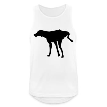 Stehpinkler - Männer Tank Top atmungsaktiv - Weiß - Vorne - Nick (188cm)